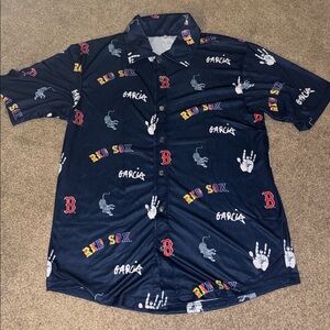NWOT Boston Red Sox Promotional Grateful Dead Graphic Button-Up Shirt- Mens S